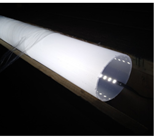 Труба из поликарбоната 80 мм толщина 1,5 мм Белый купить в Минске